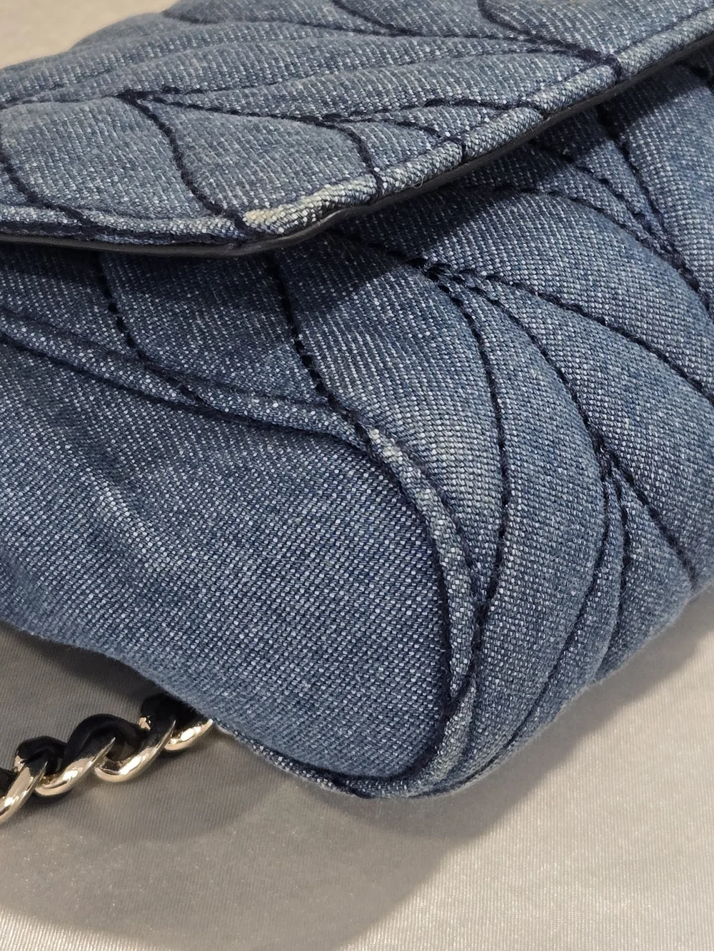 Kate Spade Emelyn Briar Quilted Denim Shoulder/Crossbody Bag